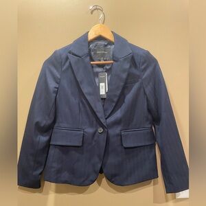 Banana Republic navy blue one button blazer